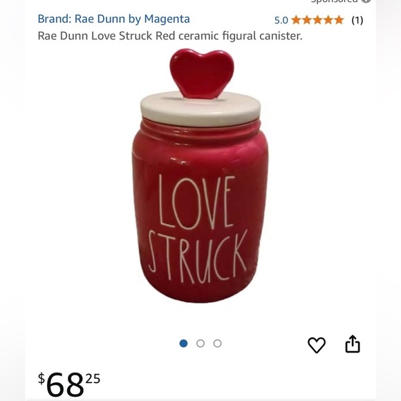 Rae Dunn Red and White Food Storage Jars - Picture 5 of 5